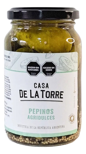 Pepinos Agridulces En Vinagre 200g. Esc Casa De La Torre