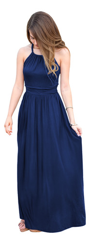 Maxi Vestido Halter Casual Elegante Dama Mujer Xally 2307