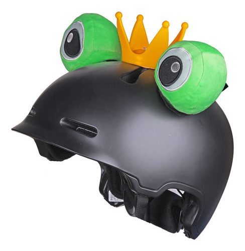 Acessórios De Capacete Cute Frog Eyes Crown Com Fitas Para