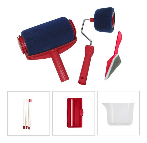 Imagen 1 de 10 de Kit Rodillo Recargable Extensible Pintar Pektra C/accesorios
