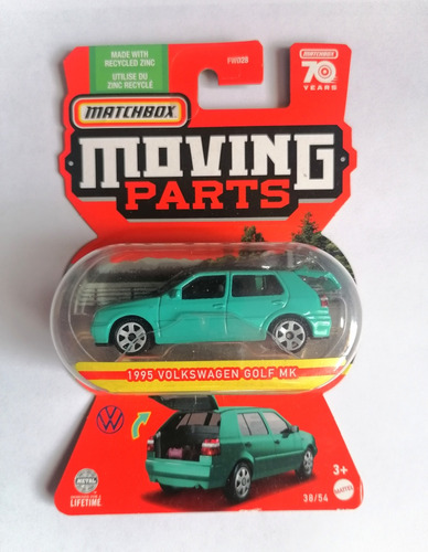 Matchbox Volkswagen 1995 Golf  Moví Parts