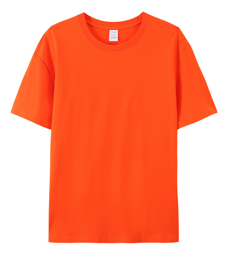 Camiseta De Hombre De Puro Algodón Color Liso Al Por Mayor.
