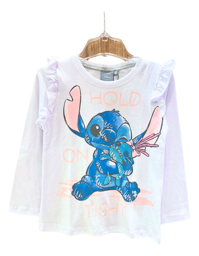 Remera Manga Larga Lilo & Stitch Niña Original Disney® 