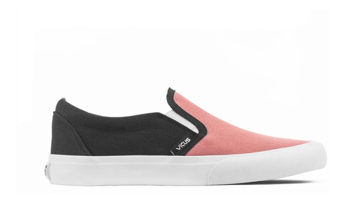 Zapatillas Vicus Slip On Lona Malva Negro 