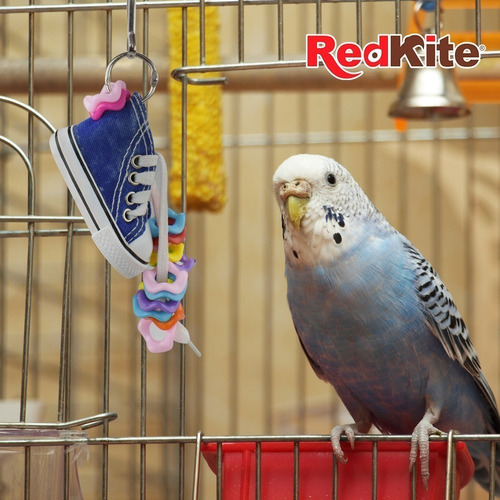 Imagen 3 de 3 de Tenis Juguete Colgante Para Aves Loros Pericos Redkite