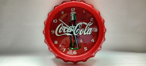 Reloj De Pared En Forma De Corcholata De Coca Cola Plástico