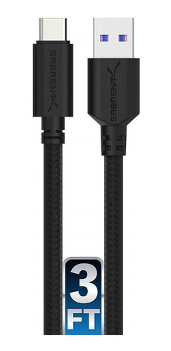 Cable - Sabrent - Usb-c A Usb 3.0 Premium 22awg Nylon 90cm 