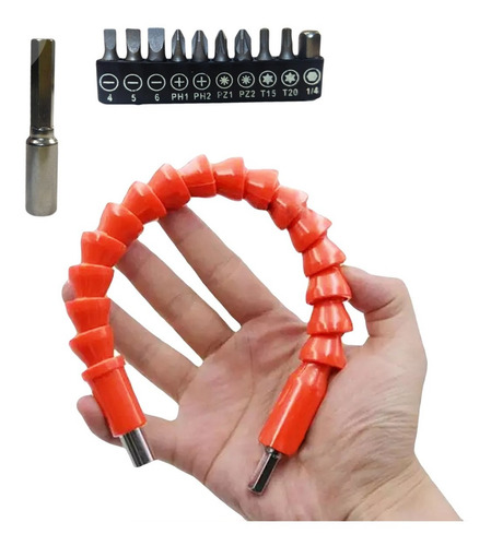 Extensor Haste Prolongador Flexivel Parafusadeira Bits 1/4