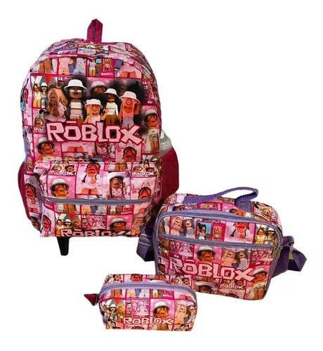 Kit Mochila Escolar Personalizada Roblox Menina