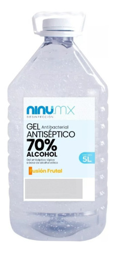 Imagen 1 de 1 de Gel Antibacterial 70 Alcohol Ninu 5 Litros Galon Sanitizante