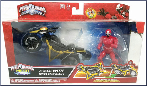 Power Rangers Cycle Red Ranger Mega Morph Sellado 