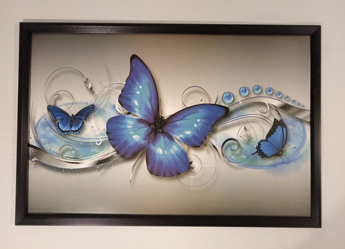 Cuadro De Mariposas Azules