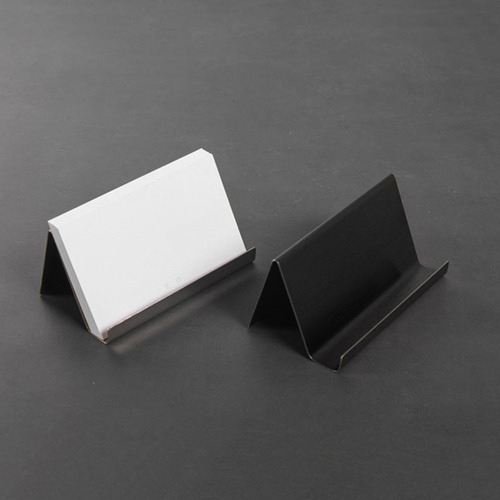 Tarjetero De Mesa De Acero Inoxidable Para Escritorio, 2 Uni