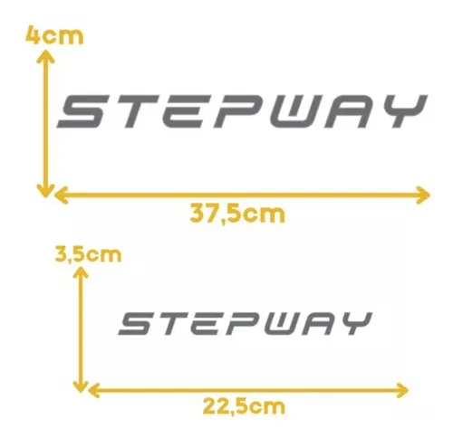 Renault Sandero Calcomanías Stepway 2019-2020 Kit X3 Unidade