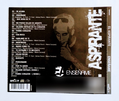 El Aspirante Cd Nuevo Enséñame Con 17 Temas Cumbia Retro