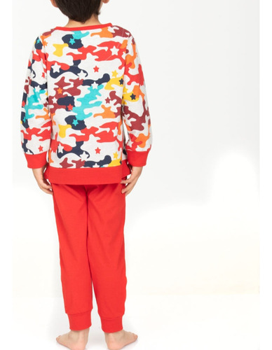 Pijama Algodón Jockey Talla 8 Color Rojo Am-379