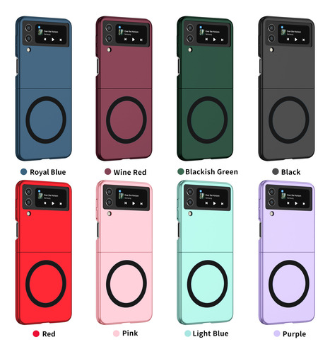 Para Galaxy Flip Z4 Z3 Magnéticasal Textura Esmerilada Funda