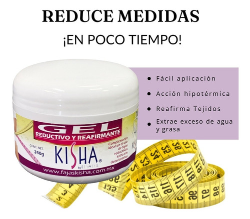 Gel Reductor Reafirmante Kisha Post Parto Fragancia Mentol Tipo De Envase Bote