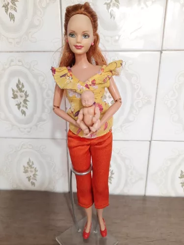 Barbie Gravida Antiga Usada