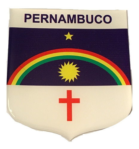 Adesivo Resinado Escudo Da Bandeira Do Estado De Pernambuco