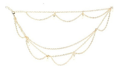 . Boda Nupcial Bohemia Perla Con Cuentas Cabeza Cadena