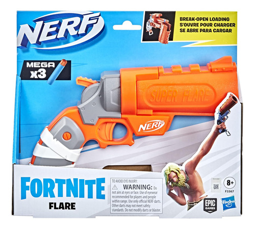 Nerf Fortnite Flare Dart Blaster, Carga De Dardos Abiertos