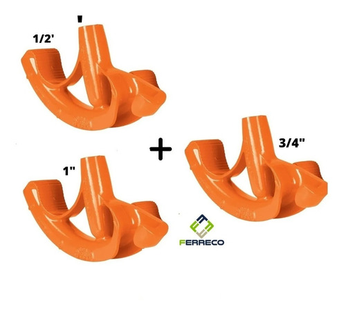 3 Dobladores De Tubo Conduit - Medidas 1 , 1/2 , 3/4  Truper