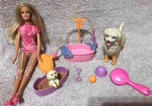 Muñeca Barbie Bañadora De Perros (original)