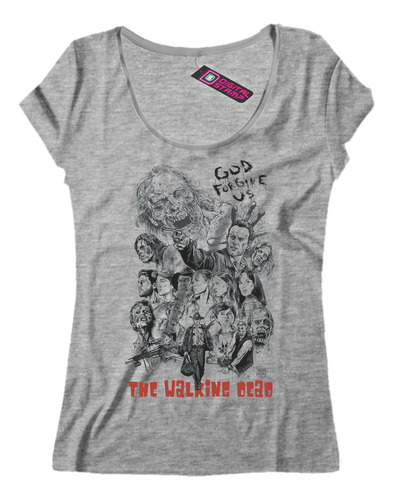 Remera Mujer The Walking Dead God Forgive Us S1 Dtg Premium