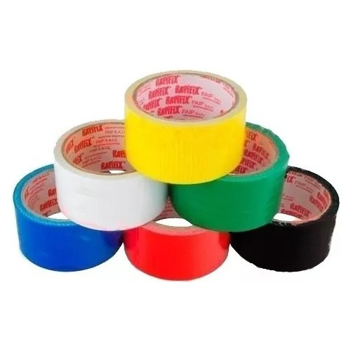 Rapifix Cinta N650 Help Tape 50mm X  9m Amarrilla, Rojo, Azu