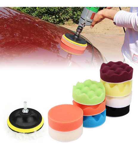 Kit De Almofada De Polimento De Esponja De 3 Polegadas Com