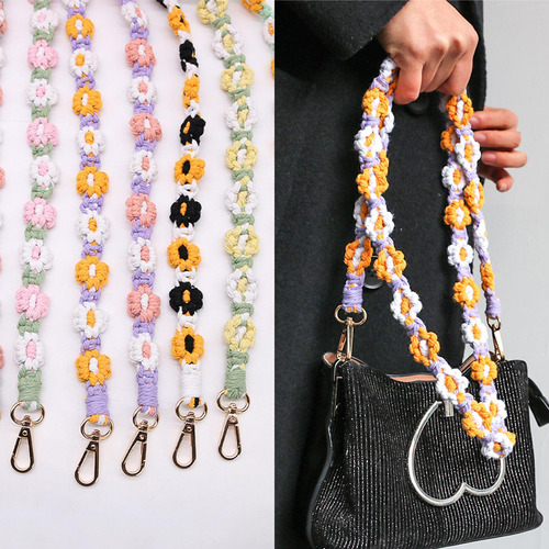 Cordón Para Teléfono Móvil Tejido Con Flores, Estilo B