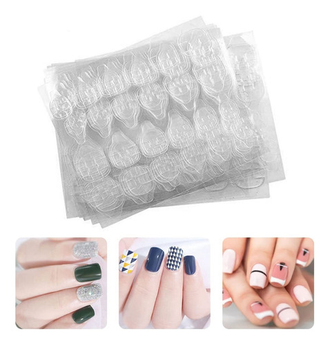 10pestañas De Uñas Adhesivas Pegatinas De Manicura De Doble