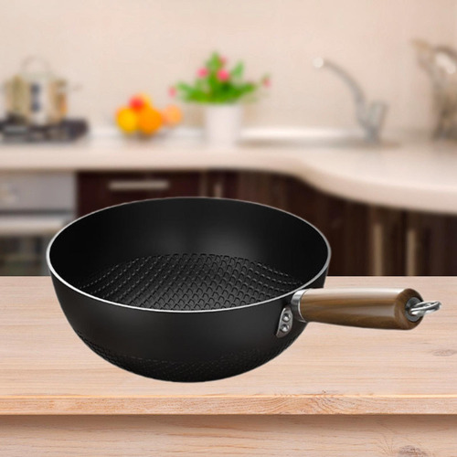 Trabalho De Ferro Wok Chinês, Fácil De Limpar, 20cm