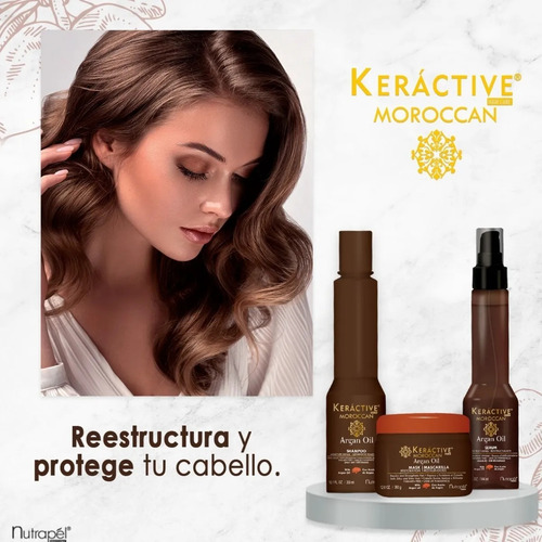 Kit Argan Oil Nutrapel Reestructura Cabello 3 Pzs