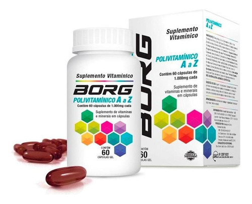 Borg Polivitamínico A A Z 1.000mg 60 Cápsulas Gel