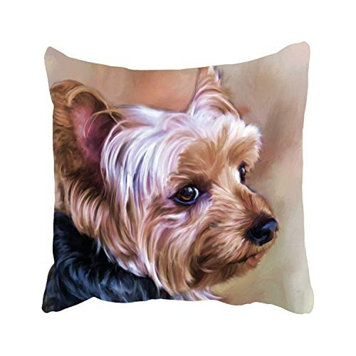 Personalized Yorkie Dog Throw Pillow Cases Yorkie Pillo...