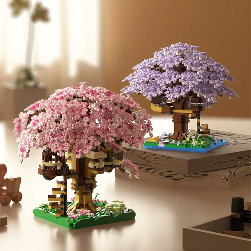 Blocos De Lego Compatíveis Com Jihui M3079 Cherry Tree House