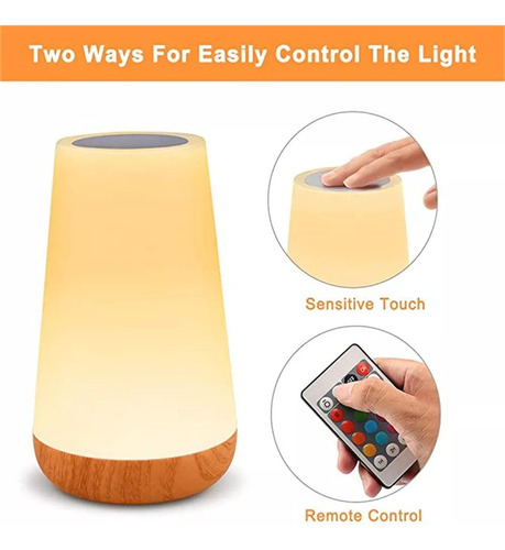 Lámpara De Control Táctil Led 13 Cambio De Color Rgb Luz