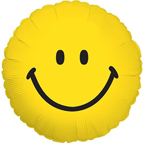 Amarillo Cara Sonriente Tradicional Globo De 18inch Mylar Bu