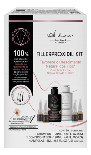 Kit Fillerproxidil Tratamento Capilar Para Crescimento