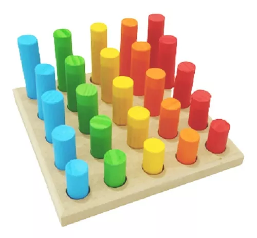 Jogo Montessori de Pinos - Brinquedos Educativos e Pedagógicos