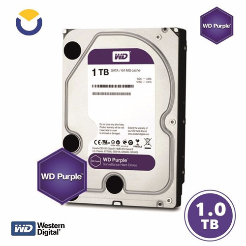 Disco Duro Wd 1tb Purple Cctv Storage Sata Nvr Dvr Wd11purz