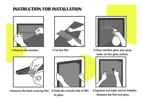 Calcomanía Para Ventanas Con Película De Vitral Esmerilado