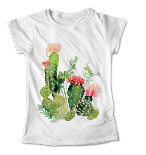 Blusa Cactus Nopal Plantas Colores Playera Estampado #287