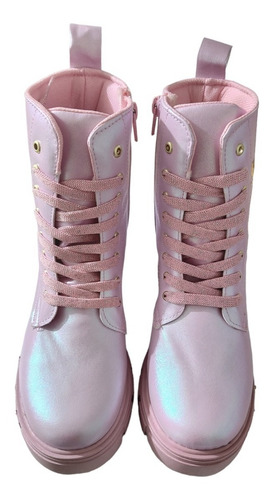 Bota Luz Led Chunky Super Star Tornasol Para Niña