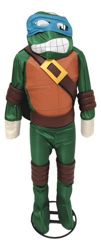 Disfraz De Tortuga Ninja Para Niños Con Caparazón Y Antifaz Azul 12 Años