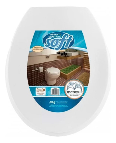 Kit 10 Assento Sanitário Plástico Soft Branco - Metasul Cor Sem-informacao