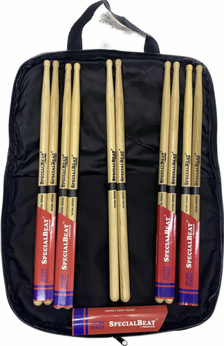 Kit Baqueta 5 Pares Specialbeat By Prostick Usa+bag Brinde
