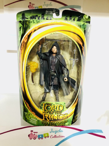 Lotr - Fotr - Strider With Sword-drawing Ans Sword-slashing (Usado)
